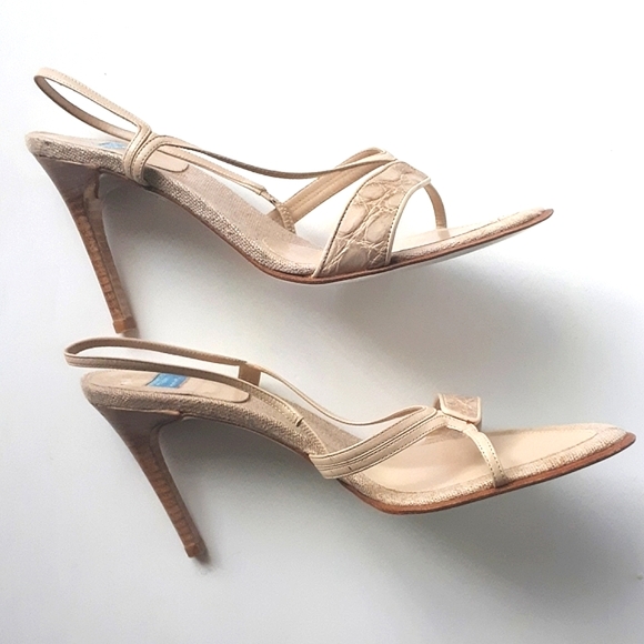 Goffredo Fantini | Leather Slingback Stiletto Sandals - Picture 1 of 6